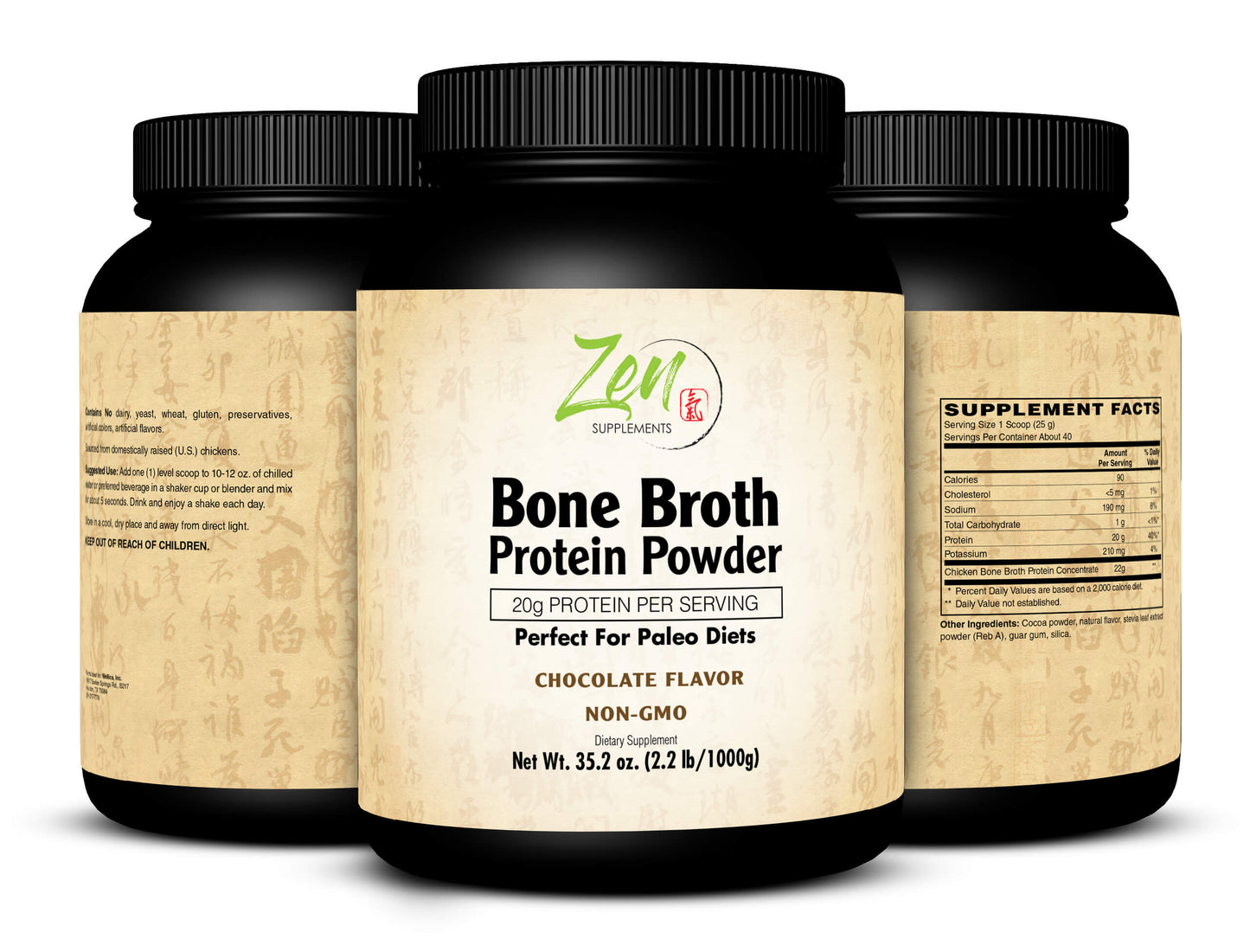 Bone Broth for Keto and Paleo Diets - Chocolate 2.1 LB-Powder - 22g of Protein Per Serving -Promotes Joint Health, Gut Health, Hair, Skin & Nails Health, Brain Health and Healthy Aging