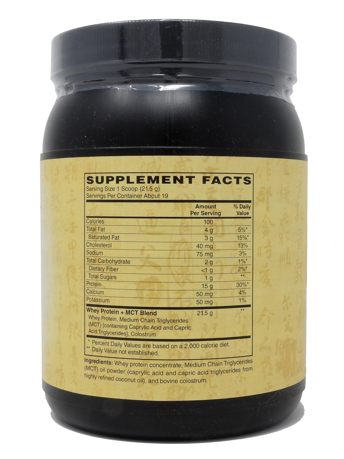 Whey Protein + MCT Powder & 15g Protein per serving - Keto Protein with 2g Net Carbs – Low Carb Meal Replacement Food 409g-Powder