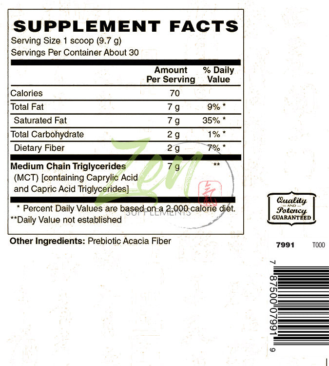 MCT Oil Powder 100% Pure MCT's - Perfect for Keto - Energy Boost, Nutrient Absorption, Appetite Control,Healthy Gut Support 292g, 10.3oz Powder