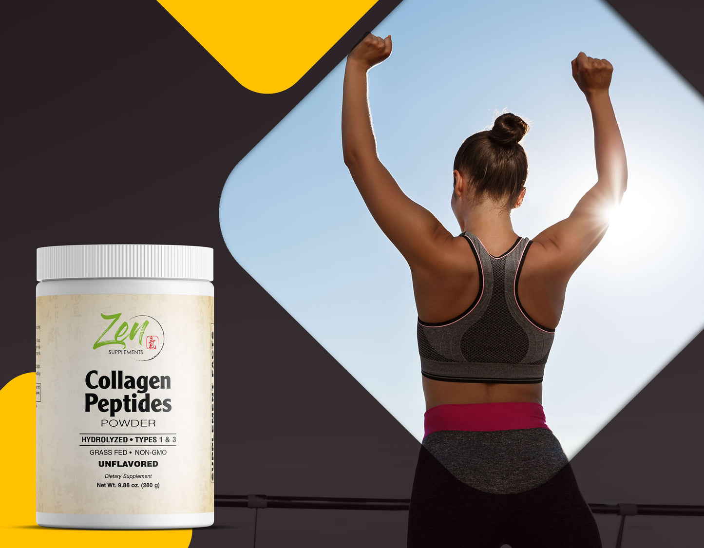 Collagen Peptides (Hydrolyzed Types 1 & 3) for Anti-Aging, Hair, Skin, Nails and Joints 280g-Powder