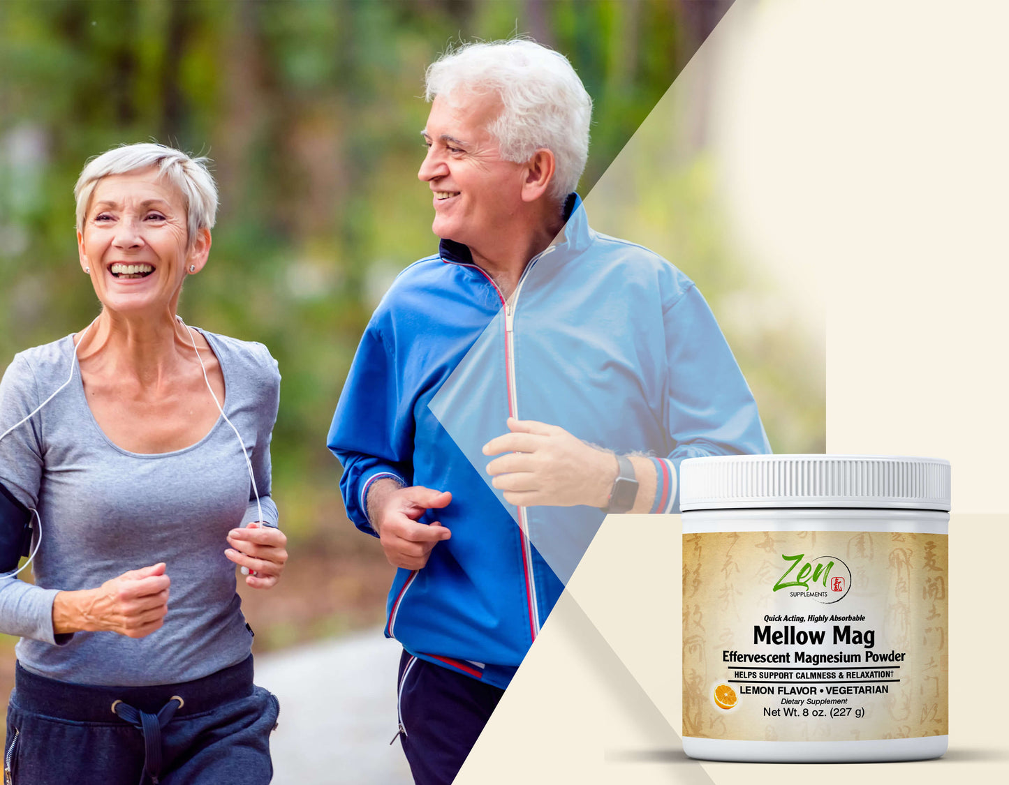 Mellow Mag-Lemon Flavor Magnesium Carbonate - Natural Aid to Support Constipation & Sleeping Difficulties, Promotes Anti-Stress, Calm & Regularity 8 Oz- Effervescent Powder