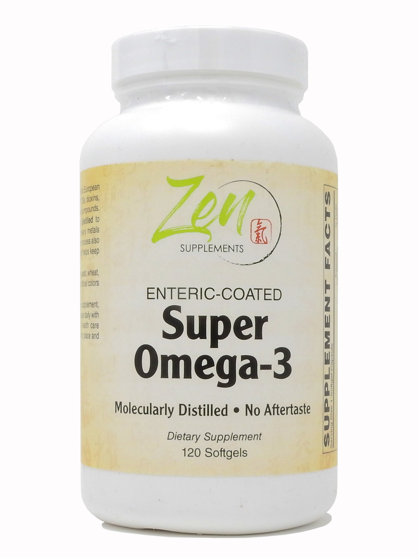 Super Omega-3 Enteric Coated 120-Softgel - Sustainably Sourced Concentrated Fish Oil, 1000 mg Omega-3 per Softgel, Enteric Coated to be Odorless & Burp-Free - Contains 300 mg EPA & 200 mg DHA per Softgel