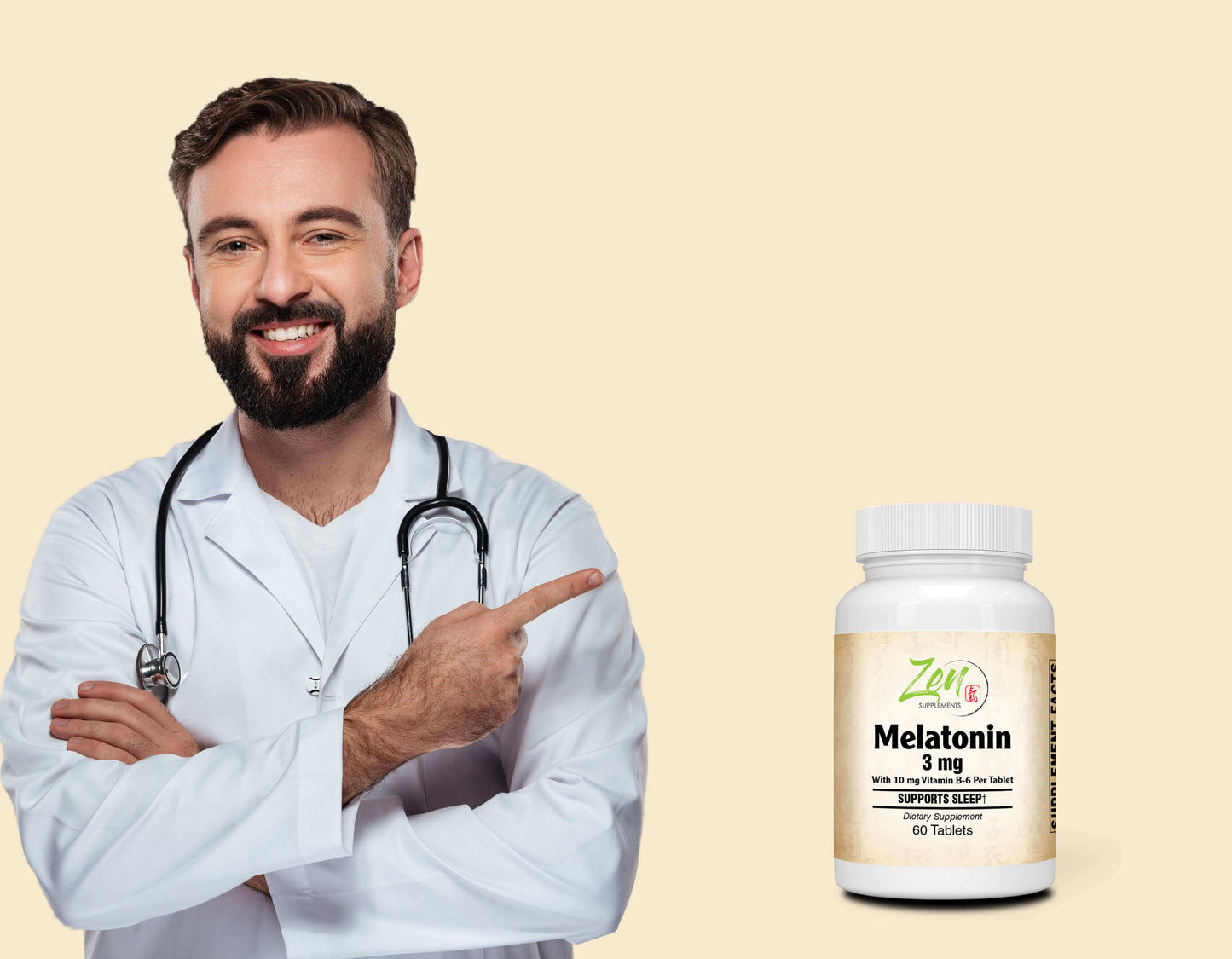 Melatonin 3 Mg W/ B-6 60-Tabs - Support for Restful Sleep - Natural Sleep Support - Helps with Occasional Sleeplessness