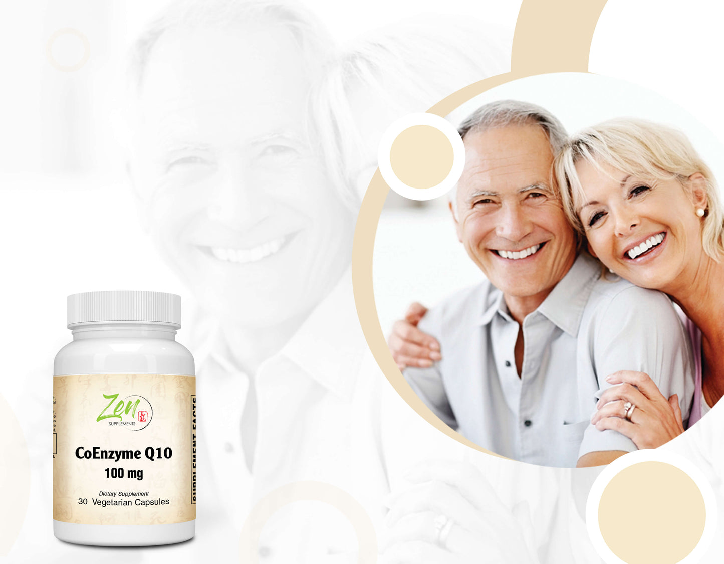 Coenzyme Q10 100 Mg -CoQ10 Ubiquinone Antioxidant Supports Heart Health including Cholesterol & Blood Pressure, Neurological Function & Cellular Energy 30-Vegcaps