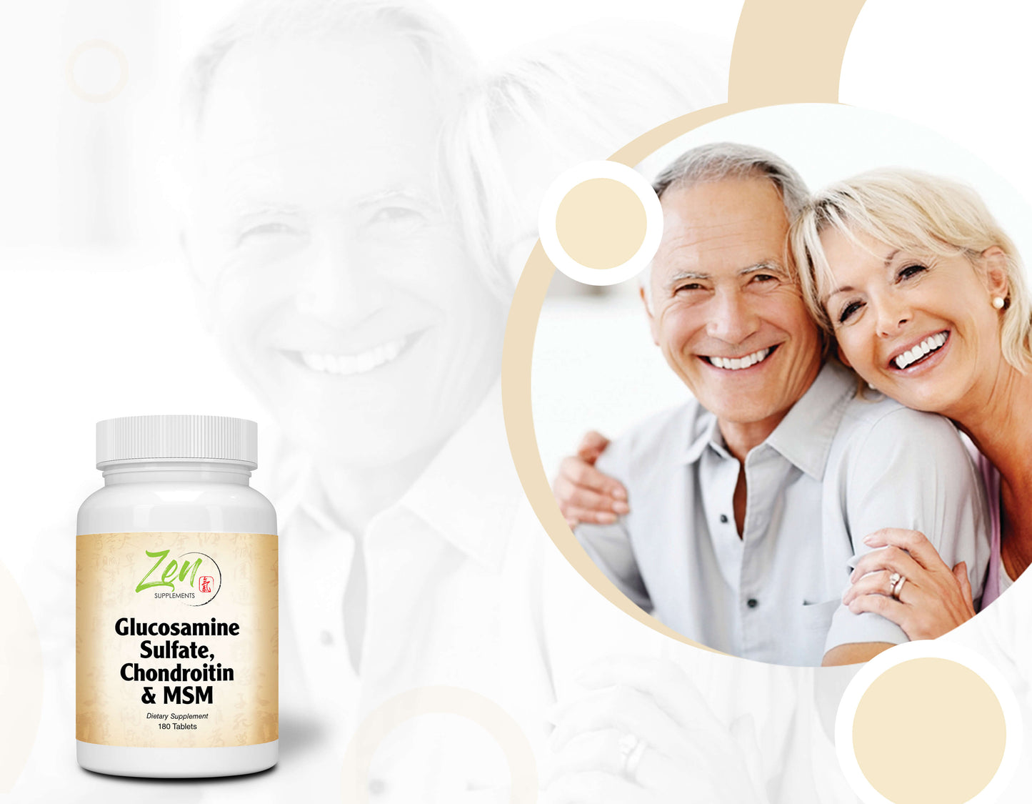 Glucosamine Chondroitin MSM - Supports Healthy Joint Structure, Mobility Function & Comfort (Shellfish Free) 180-Tabs