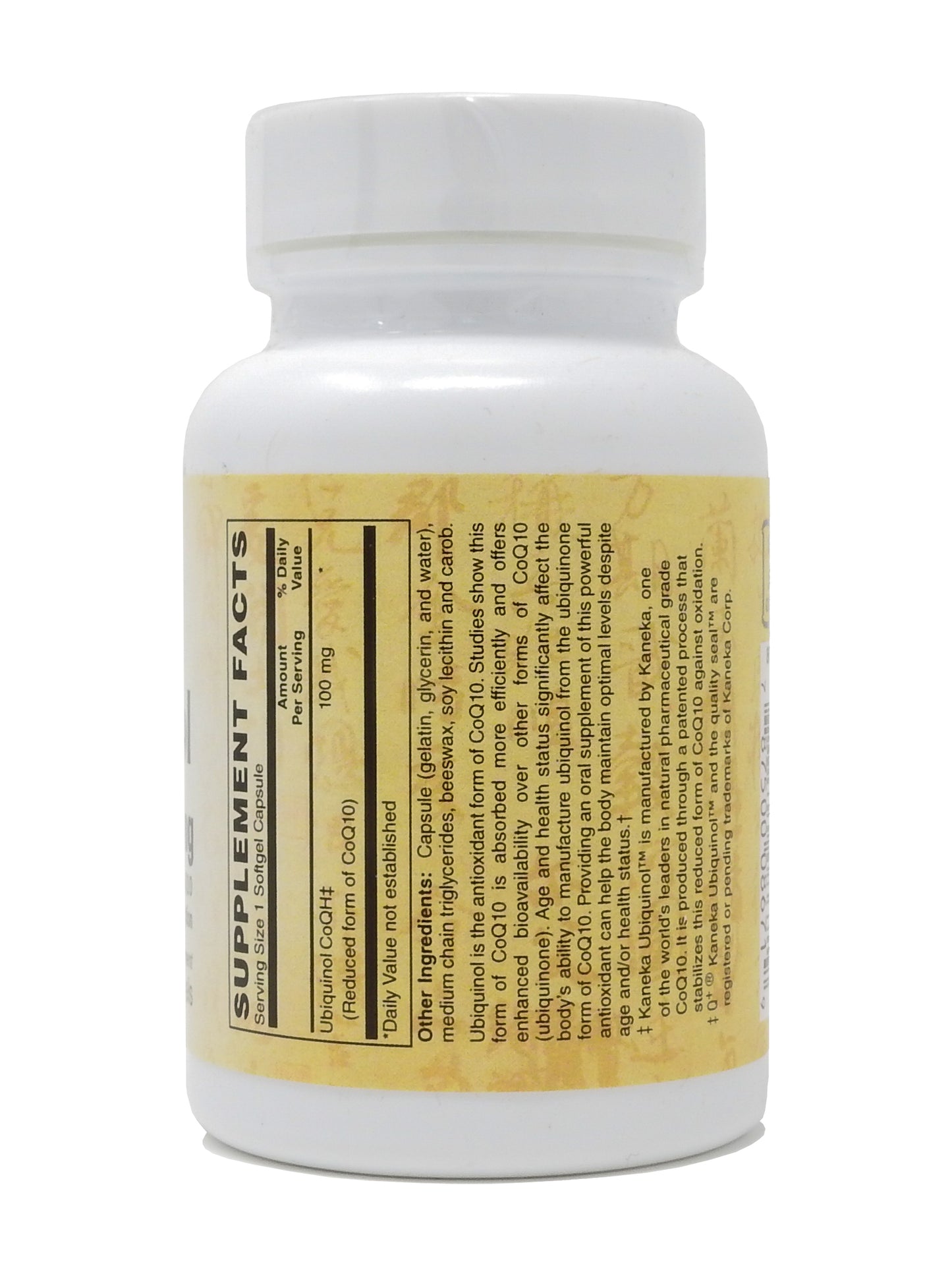 Ubiquinol CoQH 100Mg Supports Heart Health including Cholesterol & Blood Pressure, Neurological Function & Cellular Energy 30-Softgel