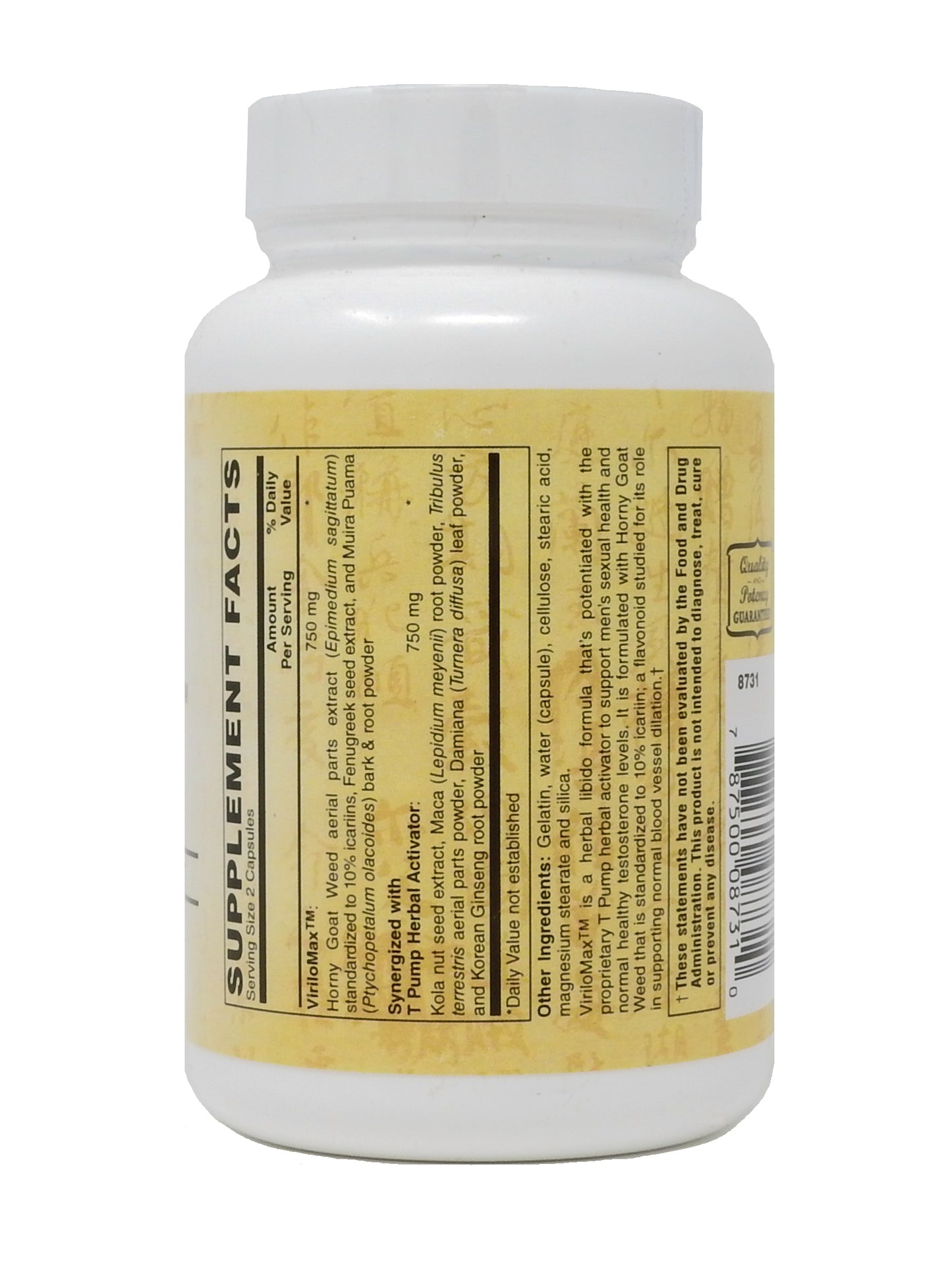 Virilomax Mens Virility Support - Herbal Libido Formula enhanced with a proprietary herbal activator to Support Men’s Sexual Health and Normal Sexual Function 60-Caps