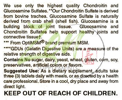 Joint Support With Glucosamine Sulfate, Chondroitin Sulfate Complex & Boswellia 90-Tabs