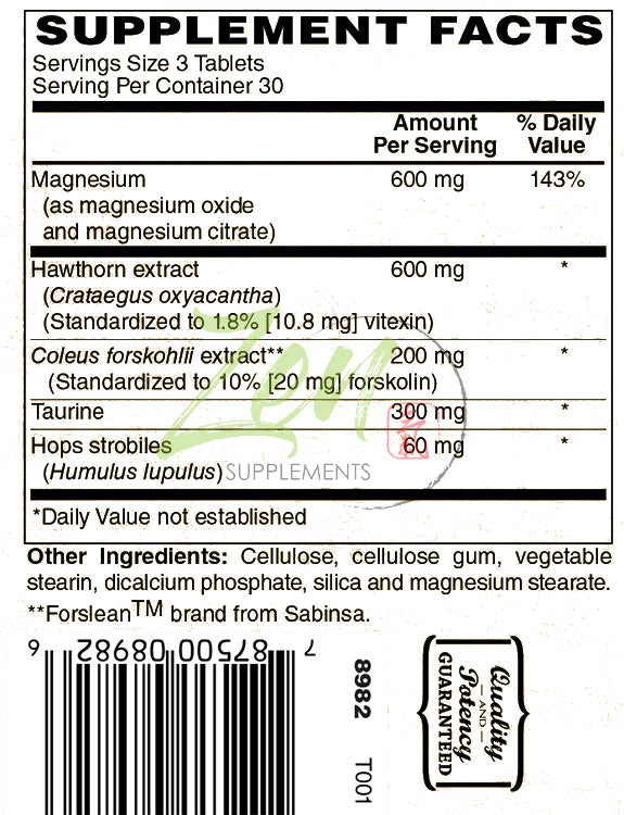 Blood Pressure Support 90-Tabs with Hawthorn, Magnesium, Hops, Taurine & Forskohlii - Promotes Lower BP Naturally - Advanced Hypertension Supplement w/Potent Vitamins & Herbs for Stress Reduction & Heart Health