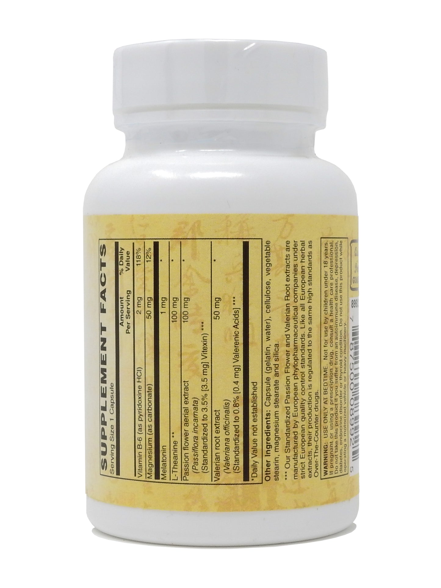 Sleep Support with Melatonin, L-Theanine, Passionflower & Valerian 60-Caps - Supports Overall Sleep Quality - Magnesium to Fall Asleep Fast - For a Calm & Restful Night - Non Habit Forming