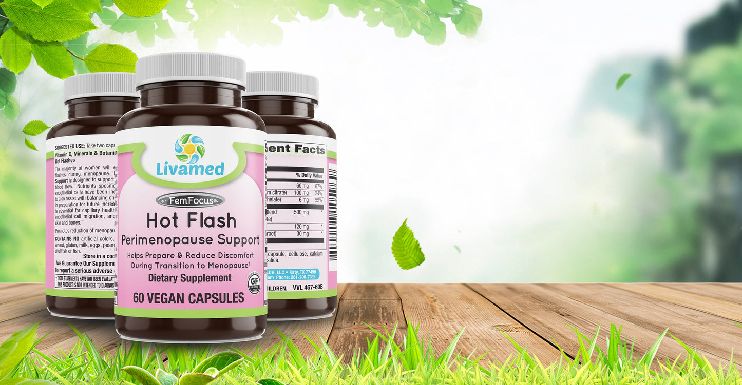 Hot Flash Perimenopause Support Veg Caps 60 Count