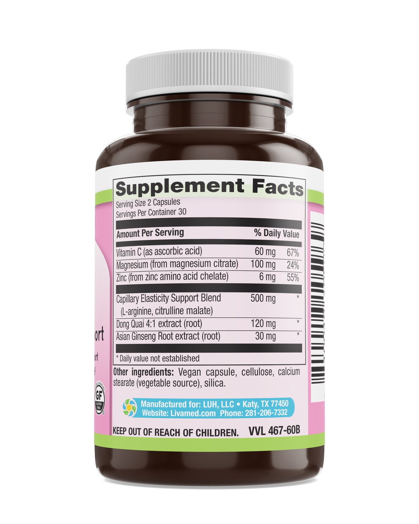 Hot Flash Perimenopause Support Veg Caps 60 Count