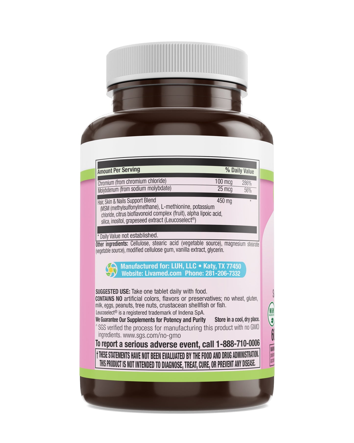 Hair, Skin & Nails Multivitamin with Trace Minerals Veg Tabs