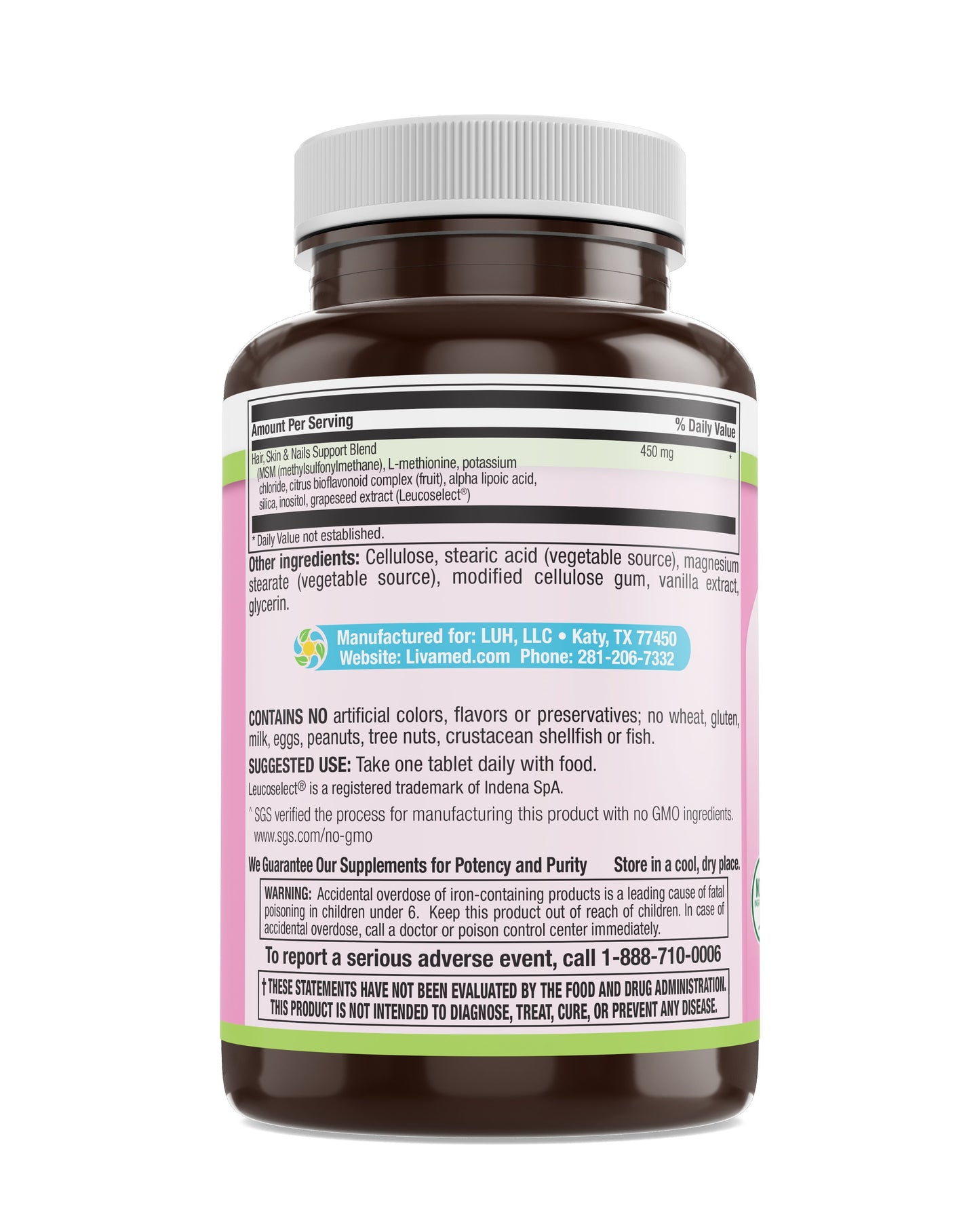 Hair, Skin & Nails Multivitamin with Trace Minerals Veg Tabs