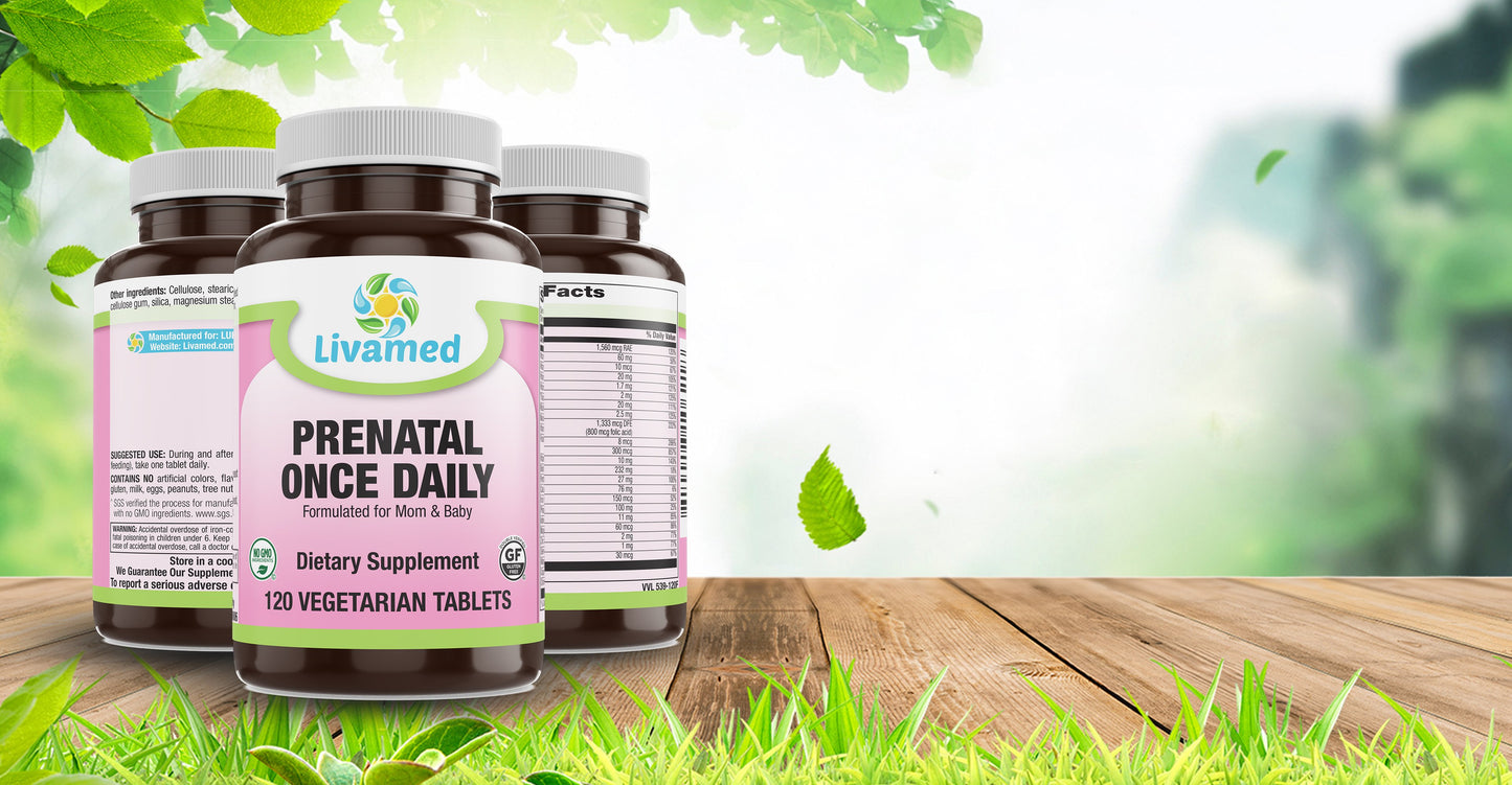 Prenatal Once Daily Veg Tabs 120 Count