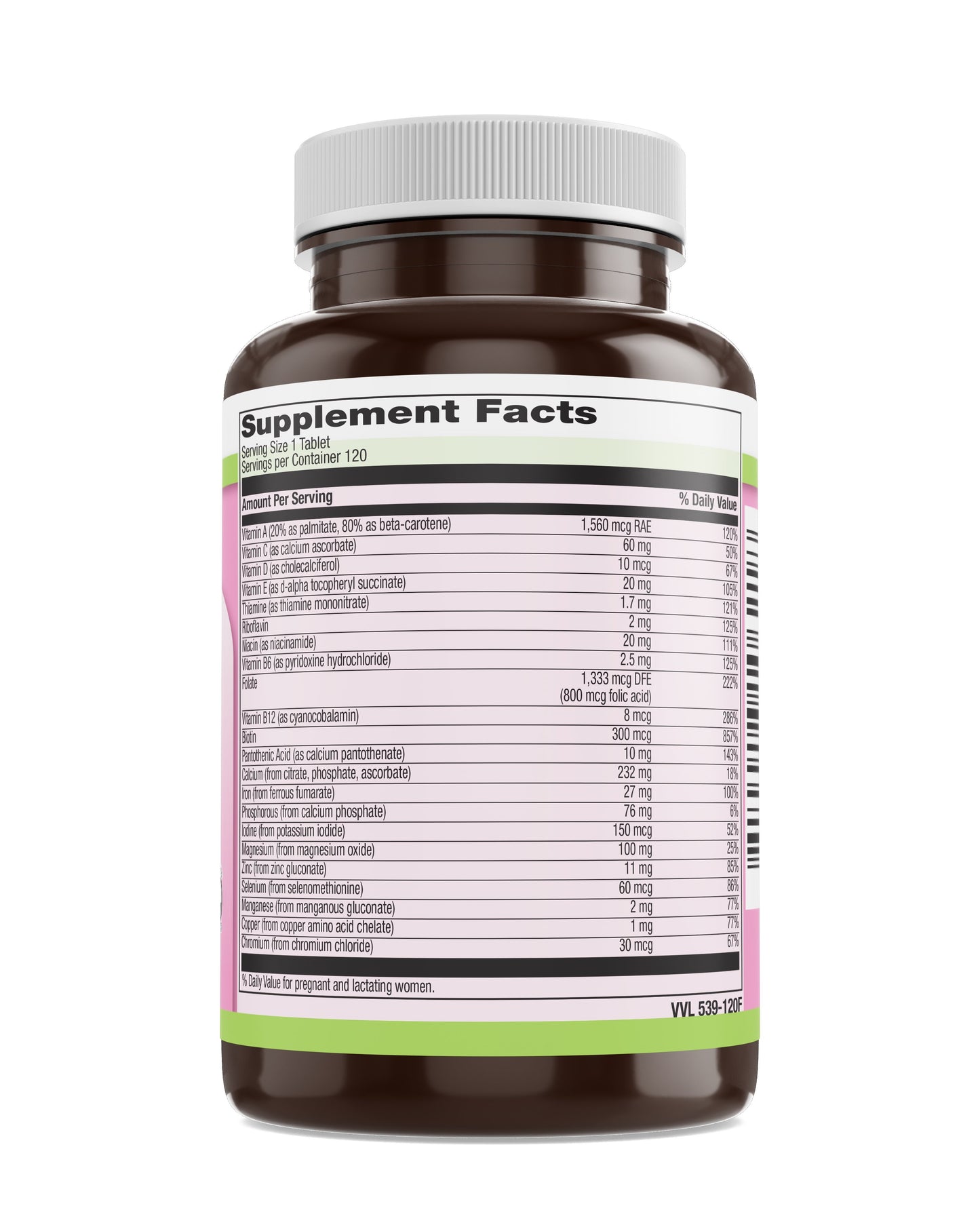 Prenatal Once Daily Veg Tabs 120 Count