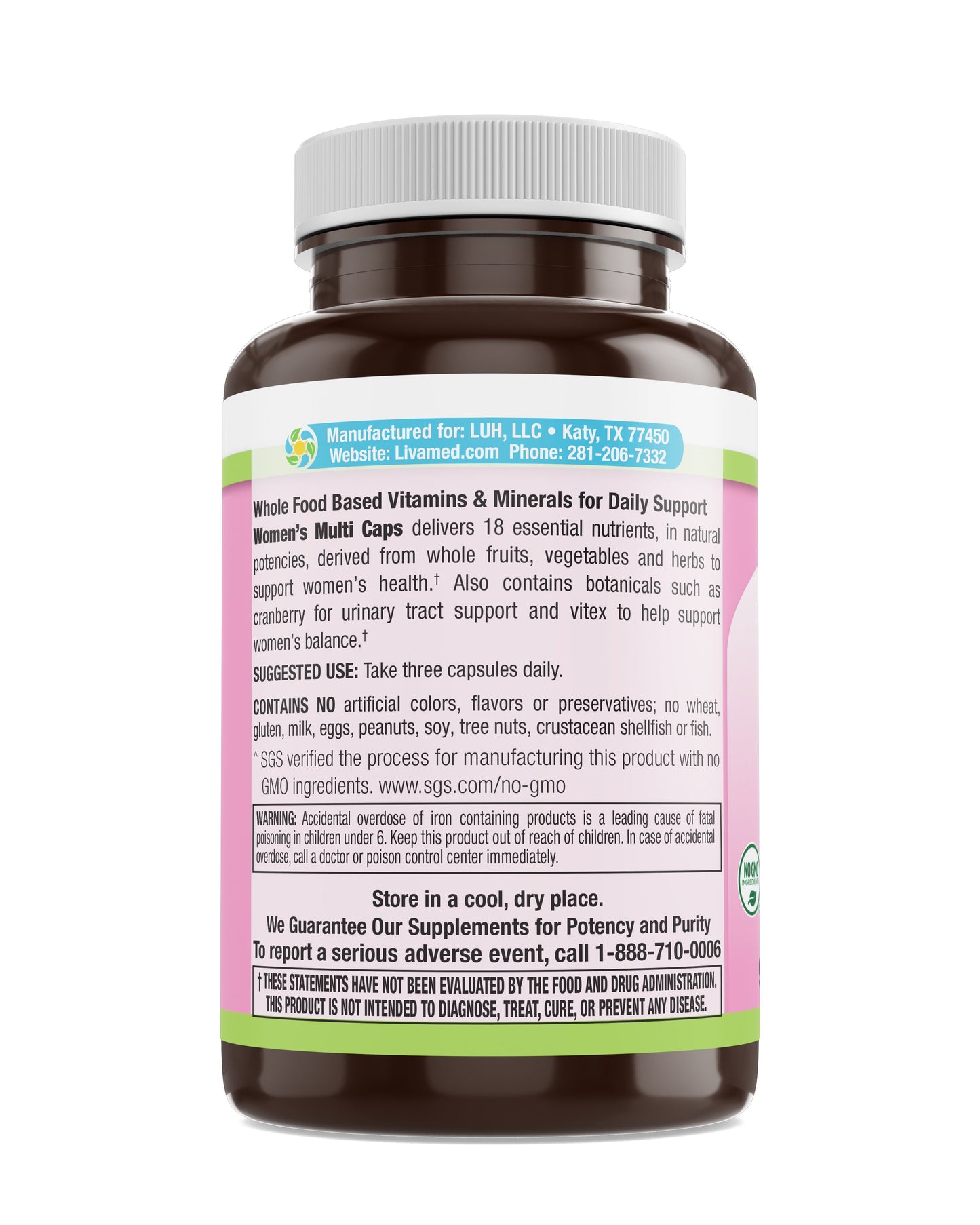 Women's Multi Veg Caps - Whole Food Essentials 90 Count