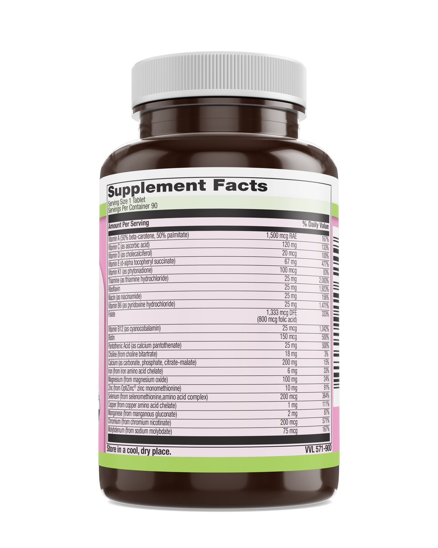 Women's Once Daily Veg Tabs 90 Count