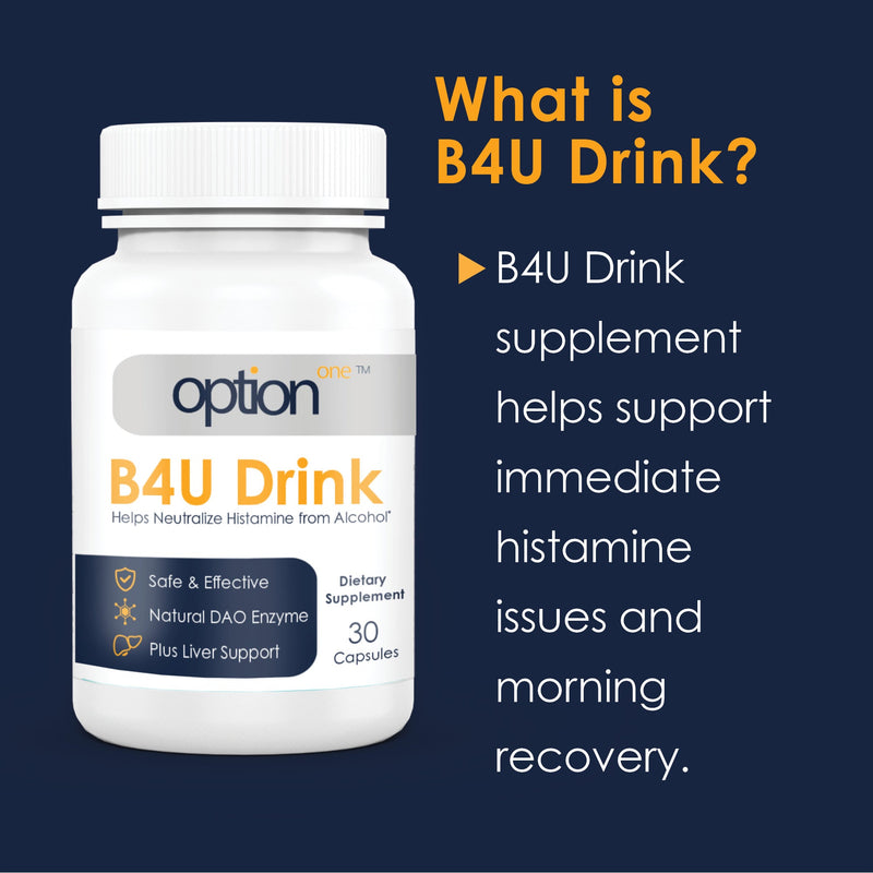 Option One B4U Drink - Hangover Prevention with DAO Enzymes