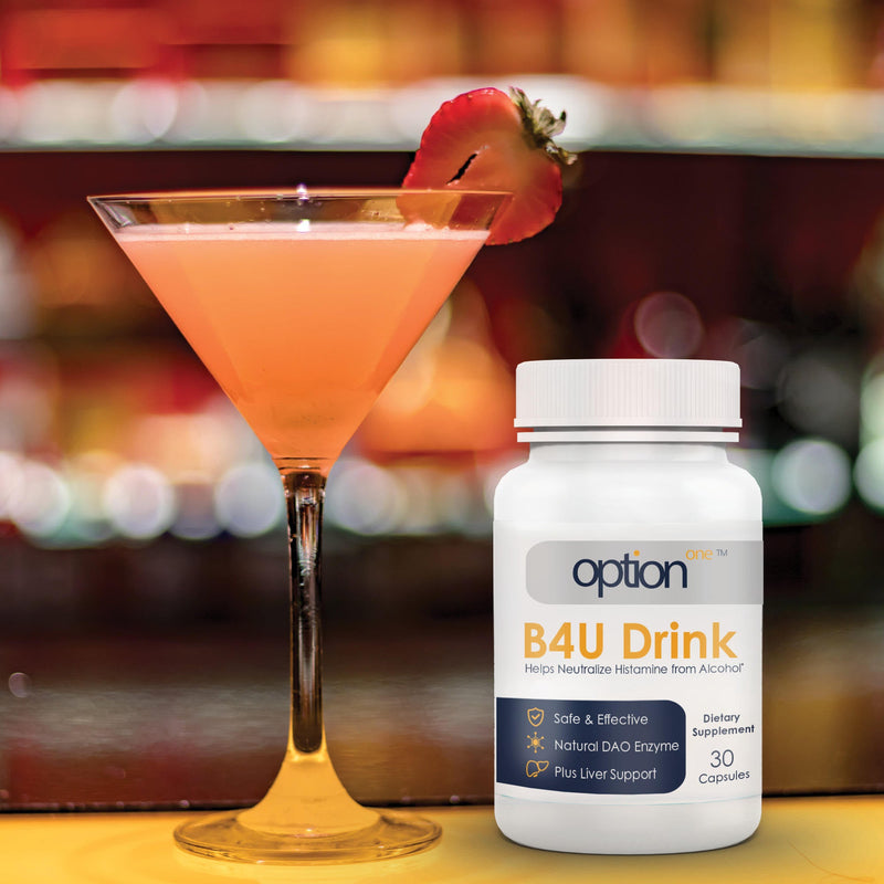 Option One B4U Drink - Hangover Prevention with DAO Enzymes