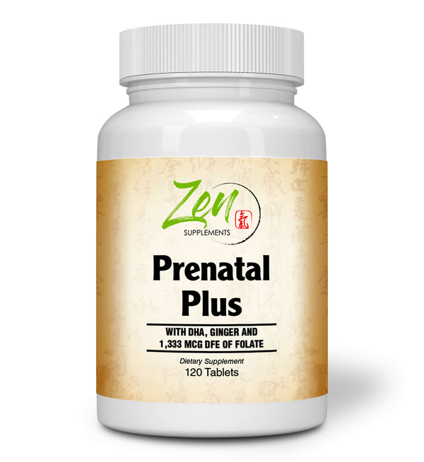 Zen Supplements - Prenatal Plus Multi-Vitamin 120-Tabs - Support for Pregnant & Lactating Women - non-GMO, vegetarian, take 4 tablets daily, 120 tablets (30 day supply)