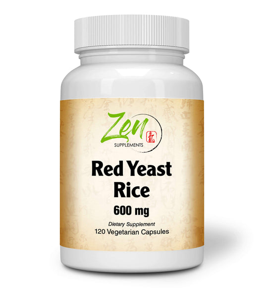 Red Yeast Rice 600mg Supports Healthy Cholesterol Levels & Cardiovascular System 120-Vegcaps
