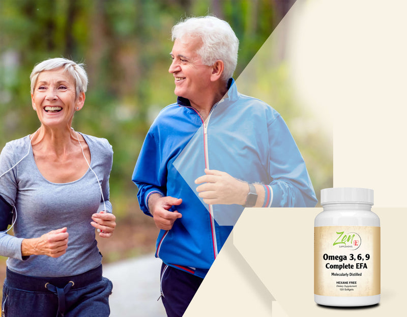 Zen Supplements - Omega Omega 3-6-9 - Sourced from Deep Sea Fish, Flax Seed & Borage Oils. Purified with Molecular Distillation - Supports Heart and Circulatory Health 120-Softgel