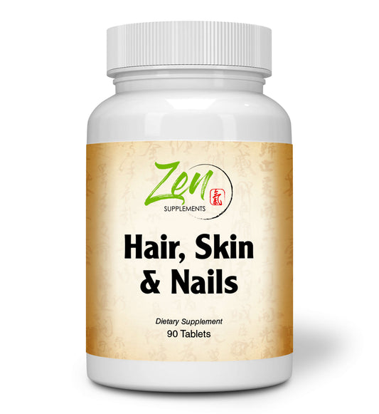 Hair, Skin & Nails Formula contains Biotin, Zinc, MSM, Antioxidant Vitamins C and E, Selenium, Silicon all support for Healthy Hair, Clear Skin and Strong Nails 90-Tabs