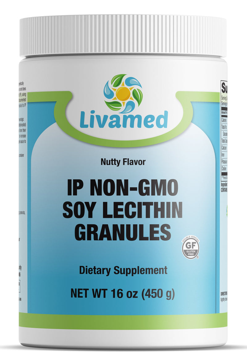 Livamed - IP Non-GMO Soy Lecithin Granules (New PCR Tub Coming Soon) 16 oz Count