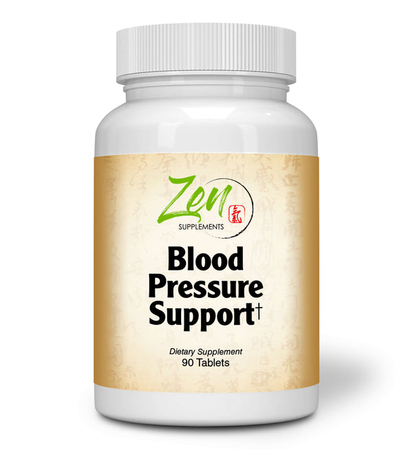 Zen Supplements - Blood Pressure Support 90-Tabs with Hawthorn, Magnesium, Hops, Taurine  & Forskohlii - Promotes Lower BP Naturally - Advanced Hypertension Supplement w/Potent Vitamins & Herbs for Stress Reduction & Heart Health