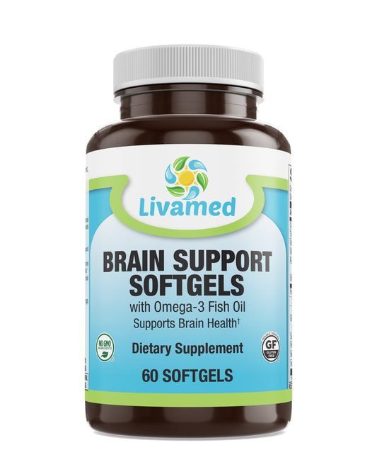 Brain Support Softgels with Omega-3 Fish Oil 60 Count