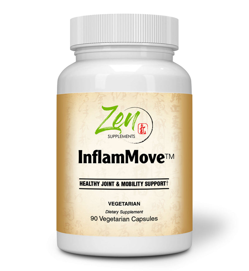 Zen Supplements - Inflammove Enzyme and Herbal Blend contains Turmeric, Boswellia, Ginger, White Willow & Devil's Claw90-Vegcaps