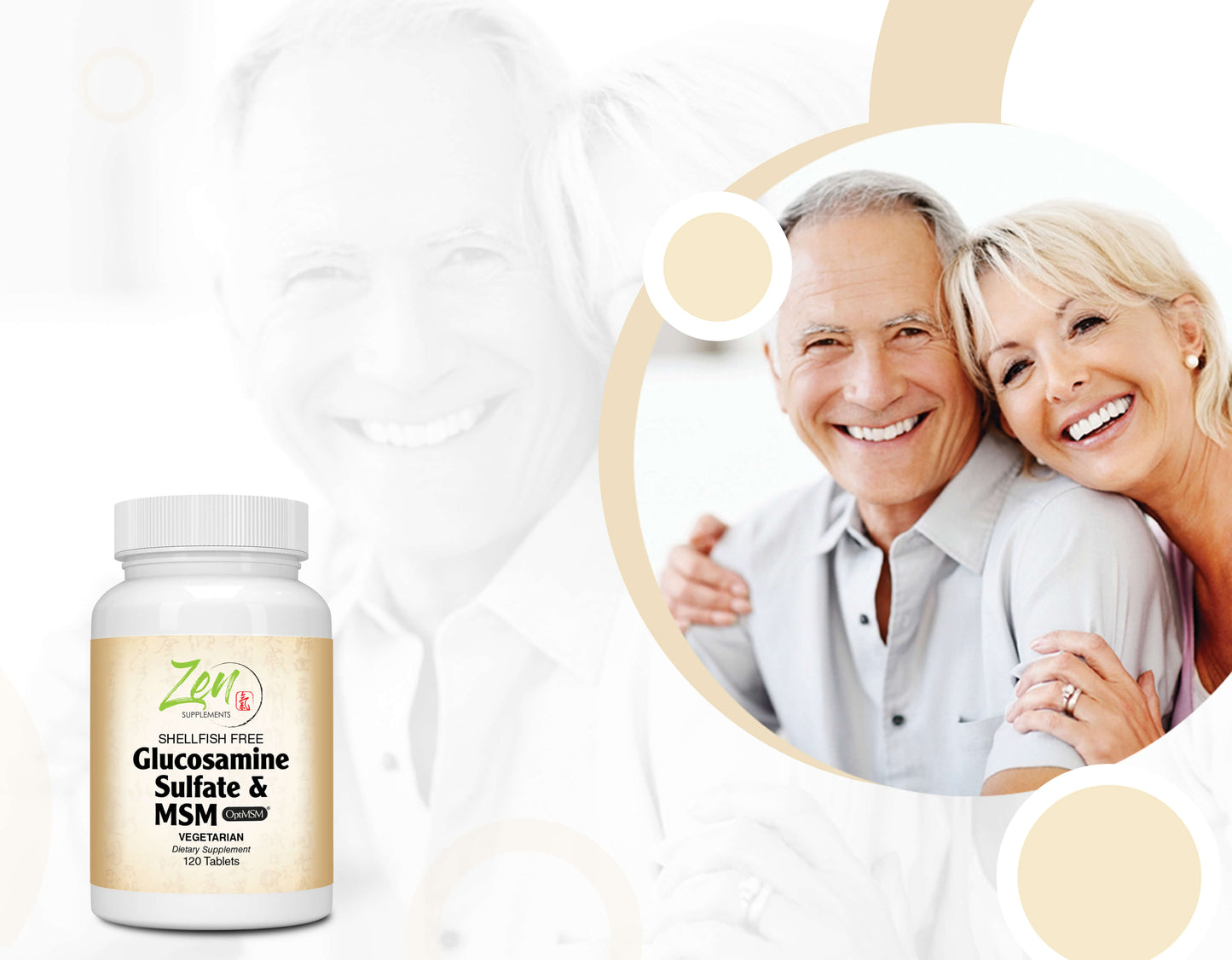 Glucosamine & MSM 500 Mg (Each) - Supports Healthy Joint Structure, Mobility Function & Comfort (Shellfish Free) 120-Tabs