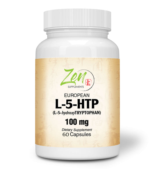 L-5HTP 100 Mg with Vitamin C & B-6 60-Caps - Serotonin Synthesizers and Cofactor B6 for Improved Serotonin Conversion - 5HTP Supplement for Serotonin Boost, Mood & Sleep Support