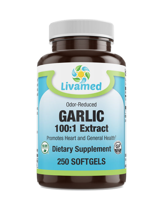 Garlic 500 mg 100:1 Extract Odor-Reduced Softgels 250 Count