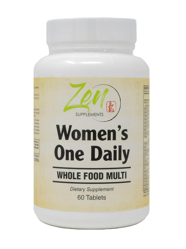 Zen Supplements - Women’s One Daily Organic Whole Food Multi-Vitamin 60-Tabs - Women's Multivitamin made from Organic Whole Foods - Natural Energy Support & Wellness