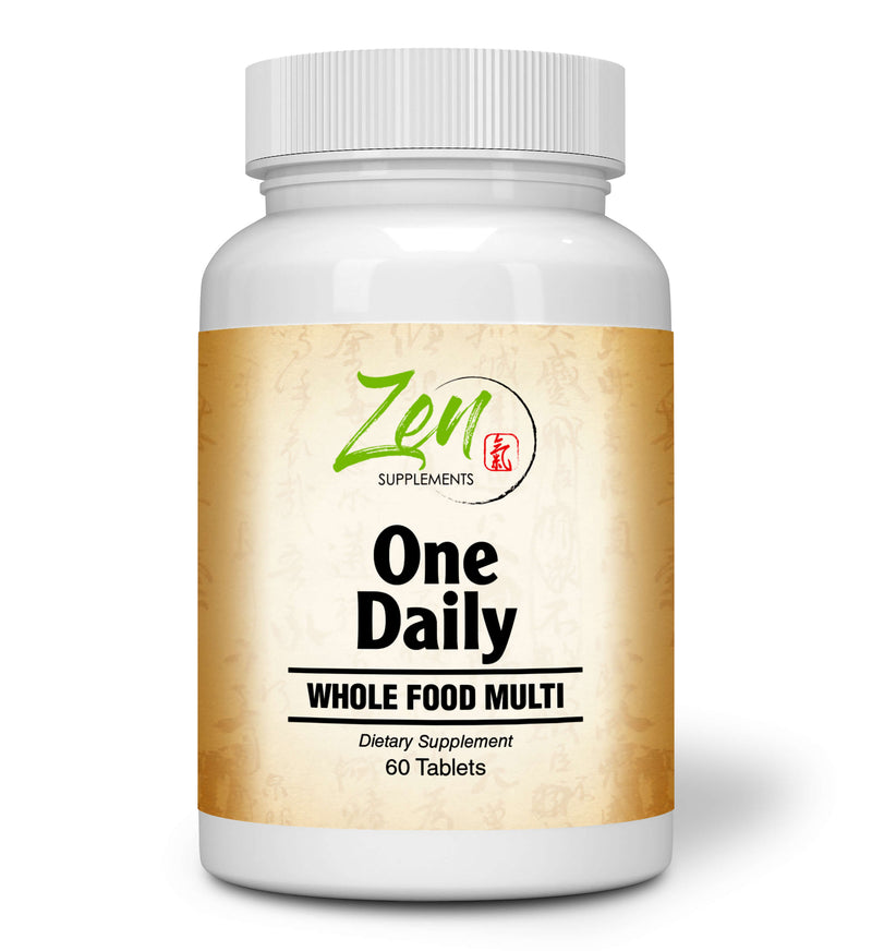 Zen Supplements - One Daily Whole Food Multi-Vitamin 60-Tabs - Vitamins and Nutrients From Organic Whole Food with Real Raw Veggies, Fruits, Probiotics, Digestive Enzymes.