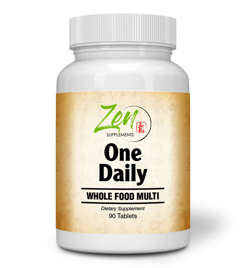 Zen Supplements - One Daily Whole Food Multi-Vitamin 90-Tabs - Vitamins and Nutrients From Organic Whole Food with Real Raw Veggies, Fruits, Probiotics, Digestive Enzymes.