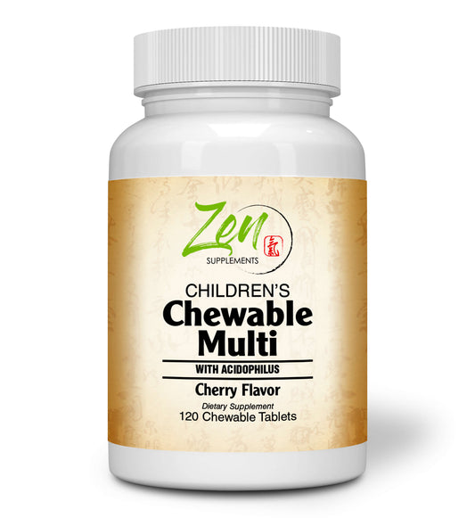 Children's Chewable Multi-Vitamin with Acidophilus Cherry Flavored 120-Tabs - The Children's Multivitamin you won't have to beg the kids to take.