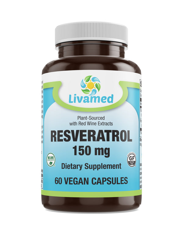 Livamed - Resveratrol 150 mg Veg Caps   60 Count