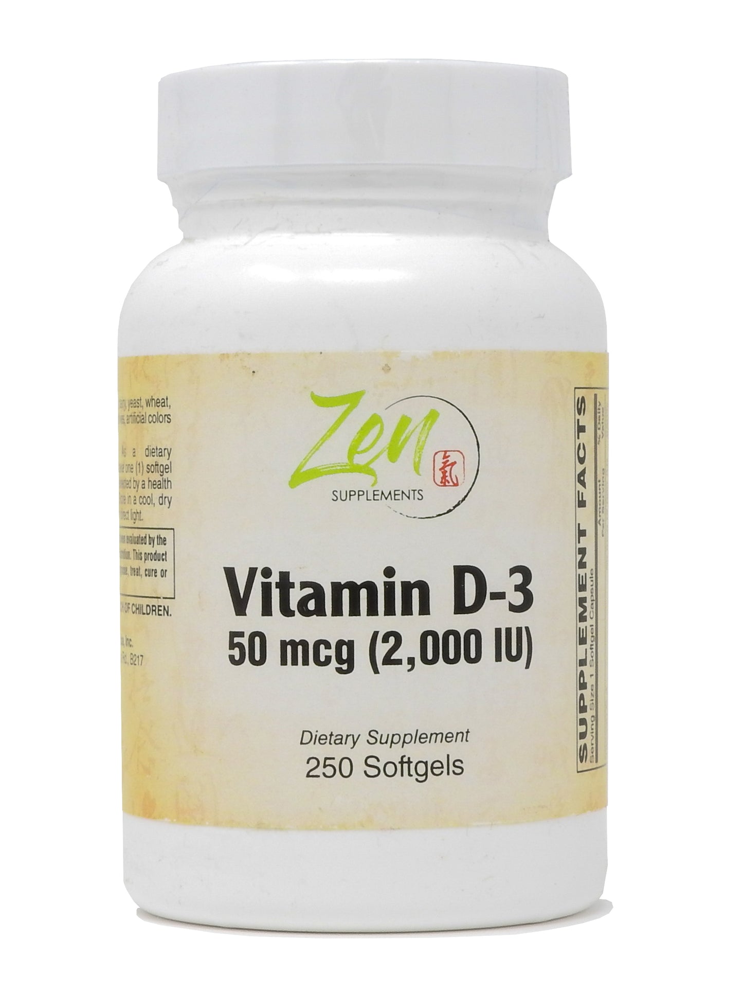 Vitamin D-3  2000 IU 250-Softgel - Supports Healthy Muscle Function, Bone Health & Immune Support