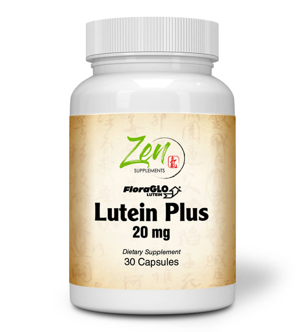 Zen Supplements - Lutein Plus 20 Mg W/ Bilberry CFlora-GLO® Bilberry and Zeaxanthin - Supports Eye Health & Visual Acuity 30-Caps