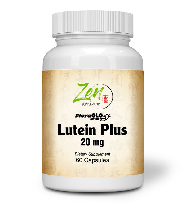 Zen Supplements - Lutein Plus 20 Mg W/ Bilberry and Zeaxanthin - Supports Eye Health & Visual Acuity  60-Caps