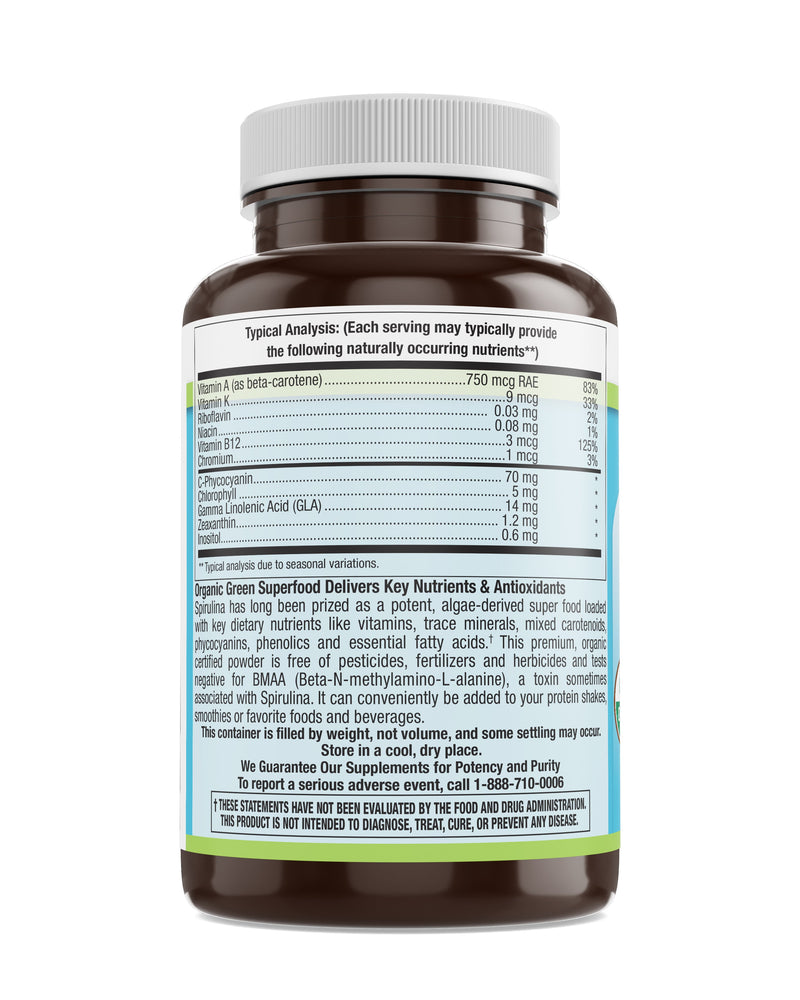 Livamed - Organic Spirulina Powder 7.9 oz Count