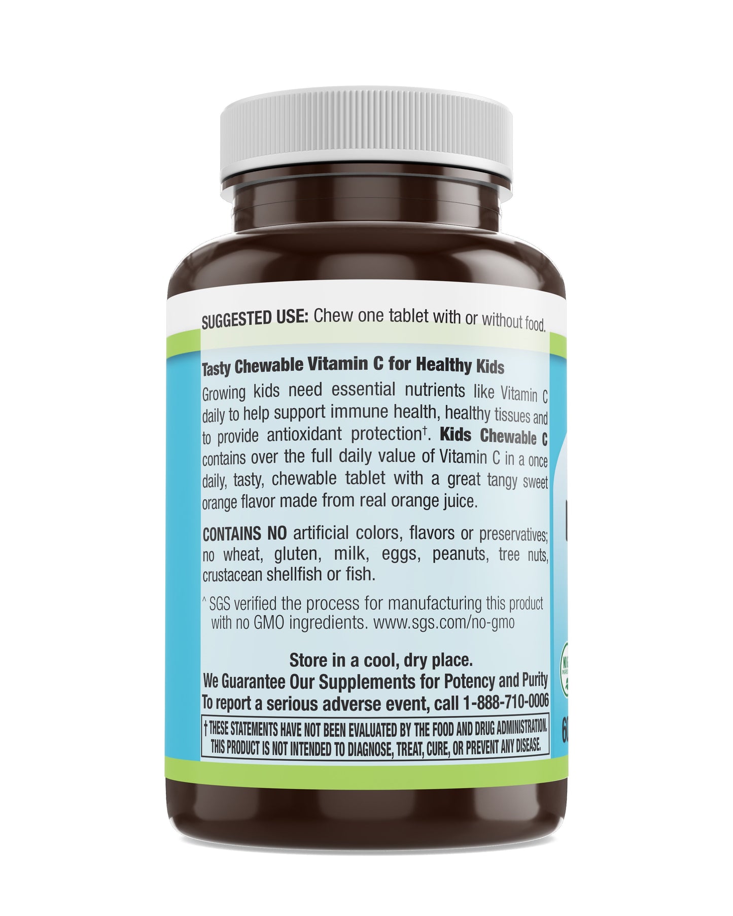 Kids Chewable C 100 mg Veg Tabs 60 Count