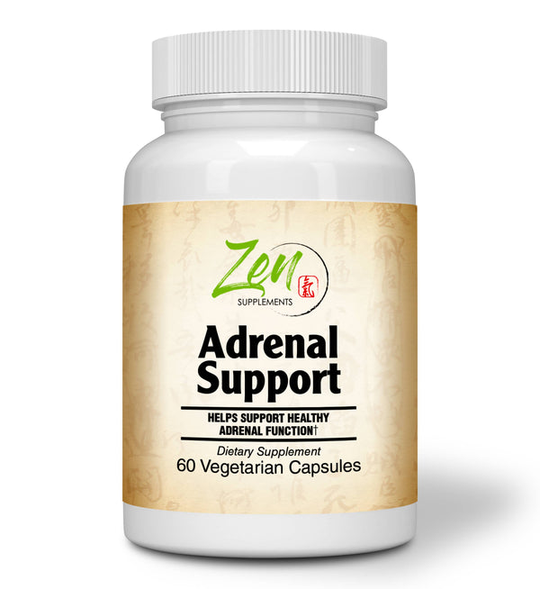 Zen Supplements - Adrenal Support 60-Caps with Ashwagandha, Rhodiola Rosea, Eleuthero, Ginger, Licorice, Astragalus, Gotu Kola & Schizandra - Stress Response Support - Adrenal Support Supplement for Energy, Adrenal Health & Mood