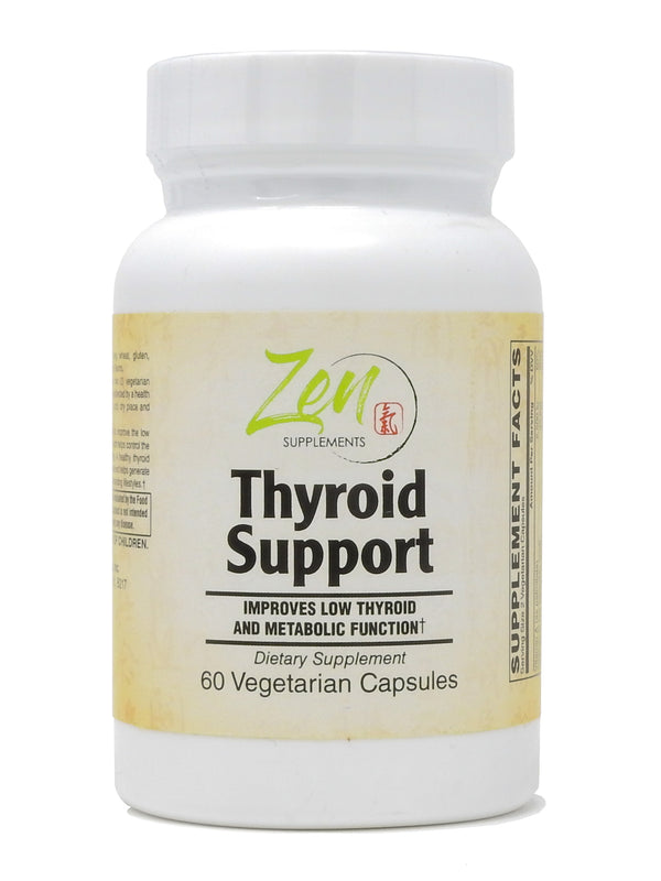 Zen Supplements - Thyroid Support - Promotes Metabolism from Green Tea, Energy & Focus from Ashwagundha, Bacopa & L-Tyrosine to Boost Concentration, Memory, Mood & Clear Brain Fog and GuguLipid for Cholesterol 60-Vegcaps