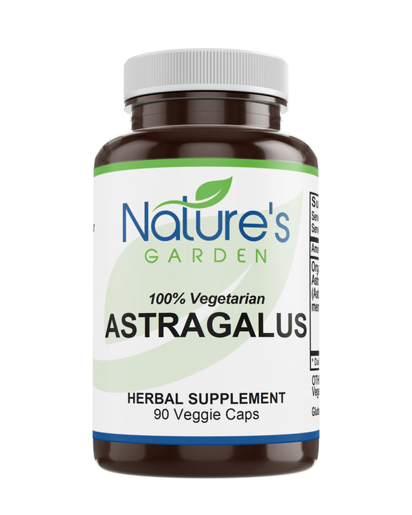 Nature's Garden - Astragalus Root - 90 Veggie Caps with 470mg Organic Astragalus