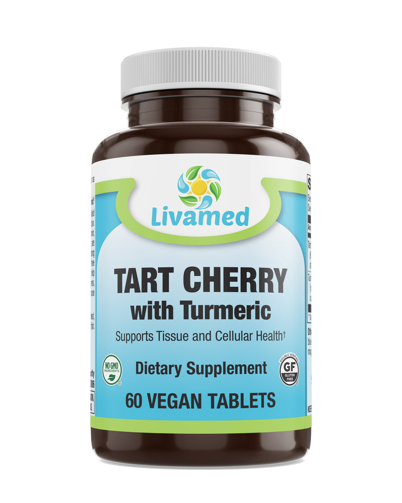 Livamed - Tart Cherry with Turmeric Veg Tabs 60 Count