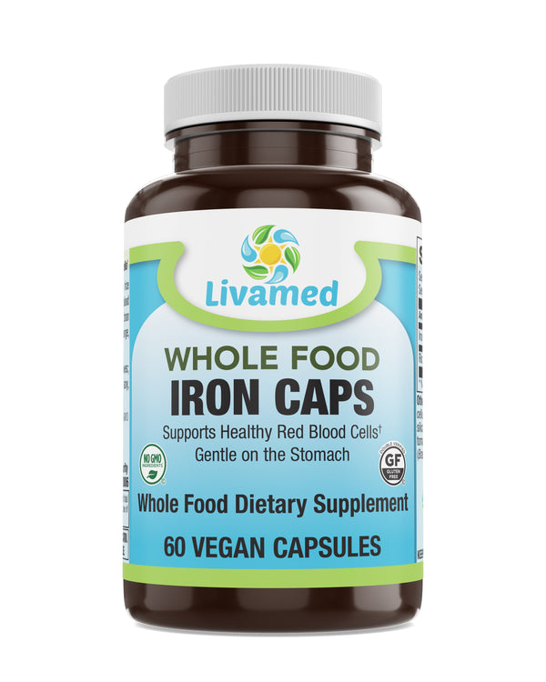 Livamed - Iron Veg Caps - Whole Food Essentials   60 Count